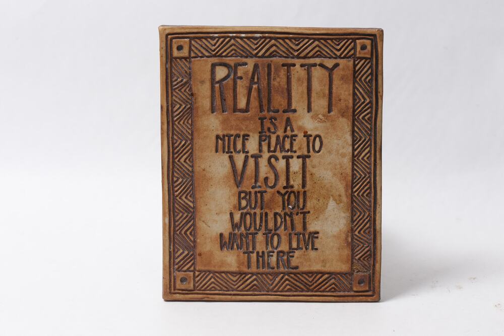 Reality Nice Place to Visit Wall Plaque by Wild Rooster Artworks ~ 260930-WH 906